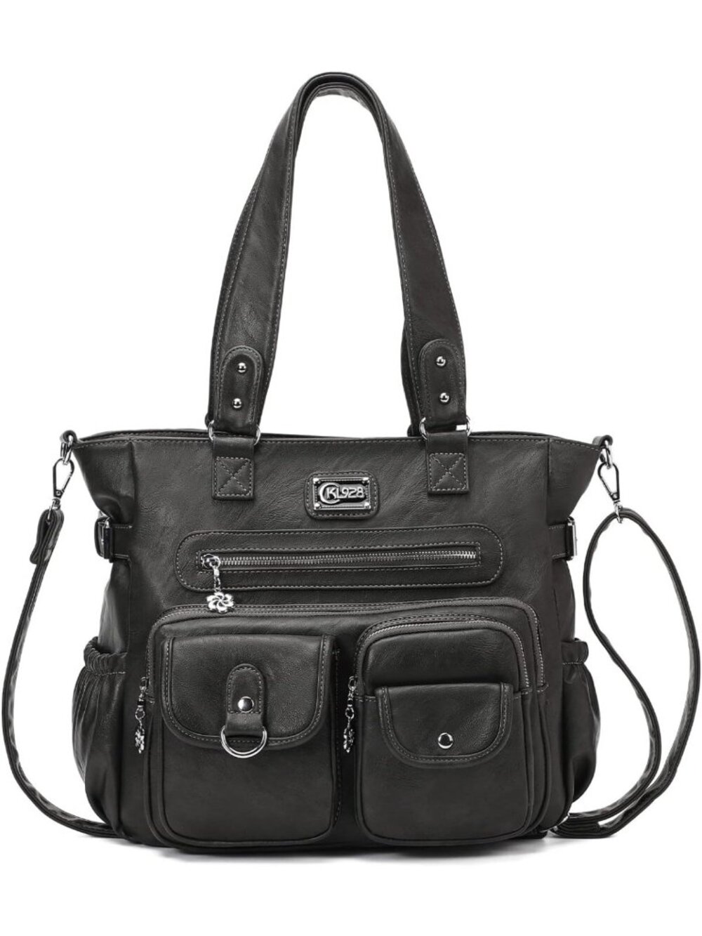 Stylish Large Vegan Leather Tote Shoulder Bag for Women - Chic Hobo Handbag